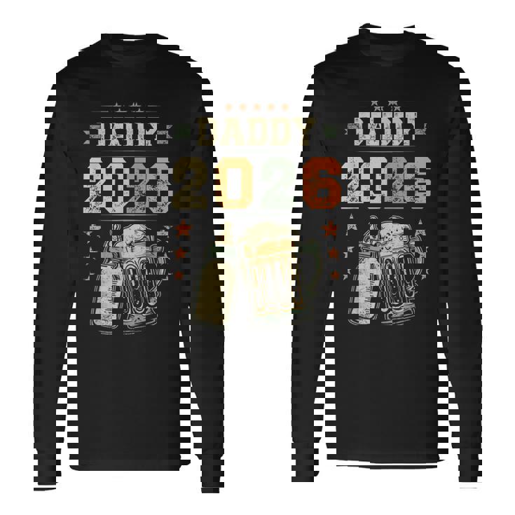 Daddy 2026 Prima Festa Del Papà Nuovo Papà Giovane Maglietta a maniche lunghe