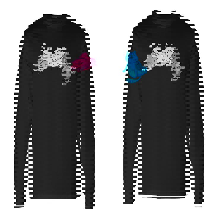 Des Chats Transgenres Endormis Aux Couleurs Transgenres Manche Longue T-shirt à manches longues