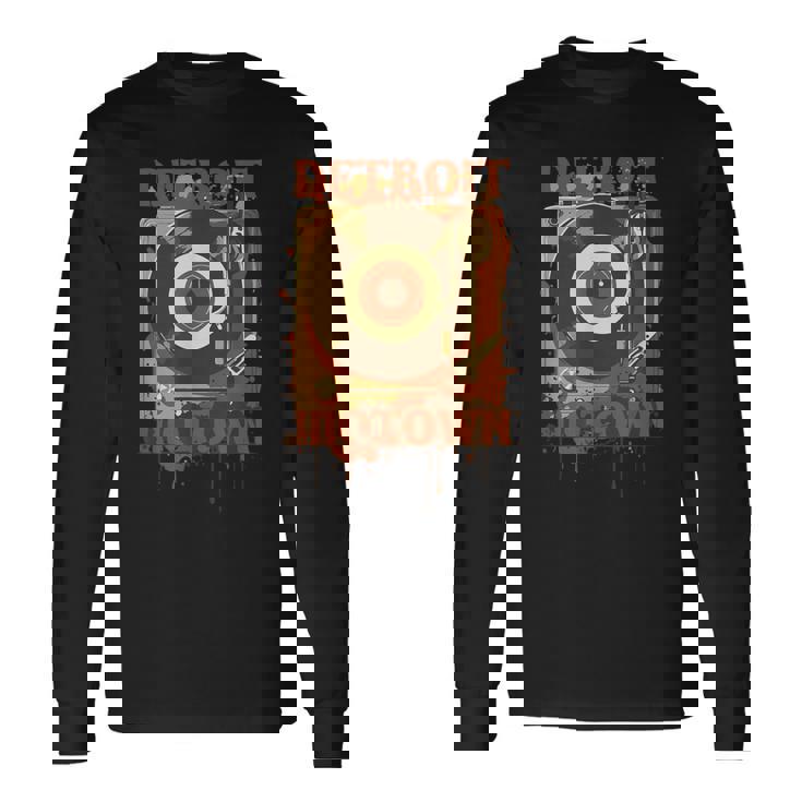 Detroit Motown レコード 長袖Tシャツ