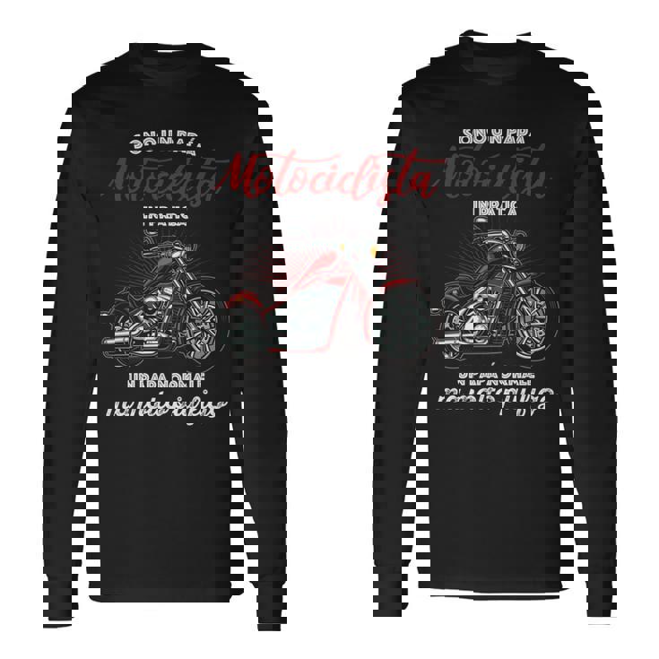 Di Festa Del Papà Divertente Idea Moto Papà Motociclista Maglia A Manica Maglietta a maniche lunghe