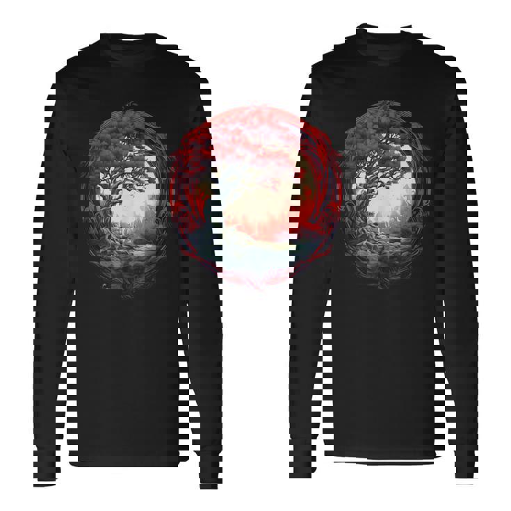 Diseñoikingo Místico Árbol De Laida In Mangas Camiseta de manga larga