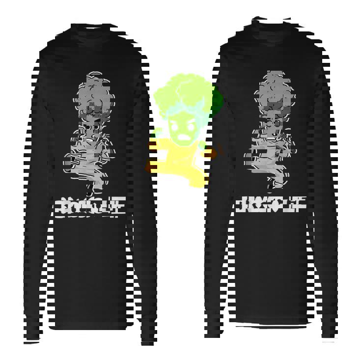 Divertente Kung Fu Karate Regalo Broccoli Brocco-Lee Maglietta a maniche lunghe Ideas de regalos
