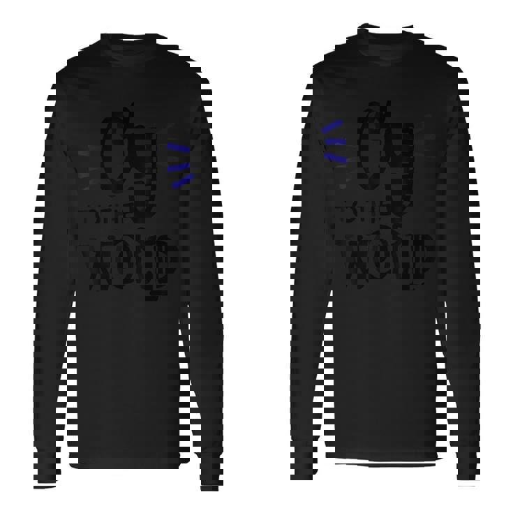 Divertido Regalo De Hanukkah Oy Al Mundo Camiseta de manga larga