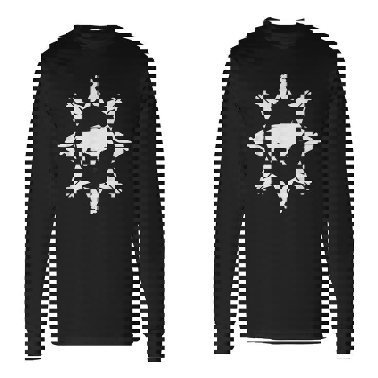 Drapeauioux De Lakota D'oglala T-shirt à manches longues