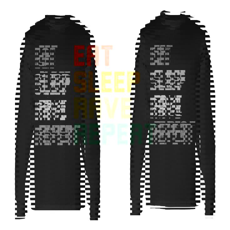 Eatleep Rave Repeat Edm テクノ 長袖Tシャツ