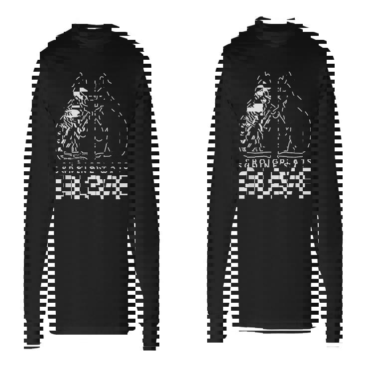 El Gato Dechrödinger Estáivo Y Muerto Ciencia Físico Camiseta de manga larga