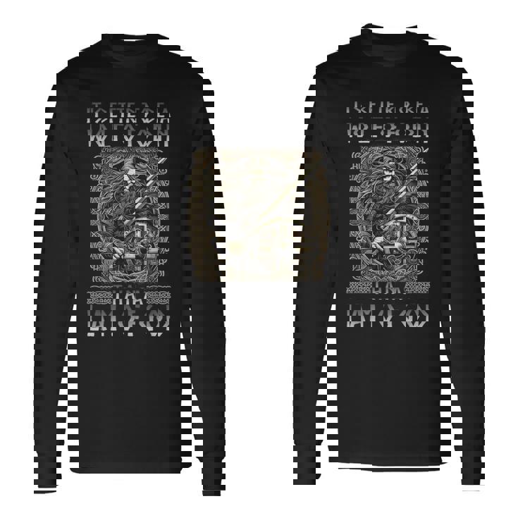 Es Mejorer Un Lobo De Odín Que Un Lam Of Godiking Camiseta de manga larga