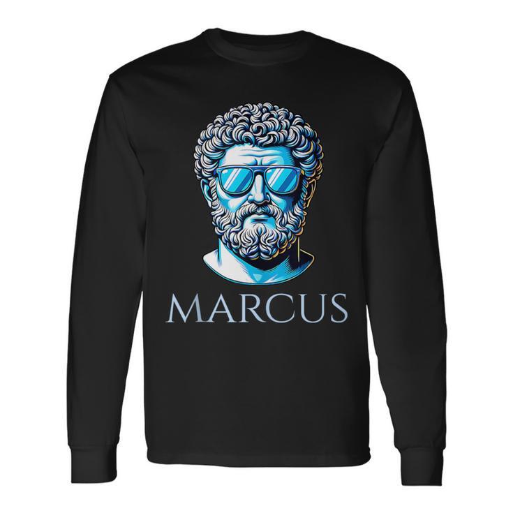 Estoico Estoicismo Marco Aurelio Filosofía Gráfico In Mangas Camiseta de manga larga