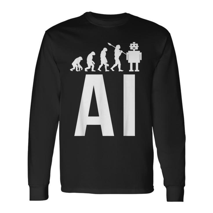 Évolution Du Robot Ia T-shirt à manches longues