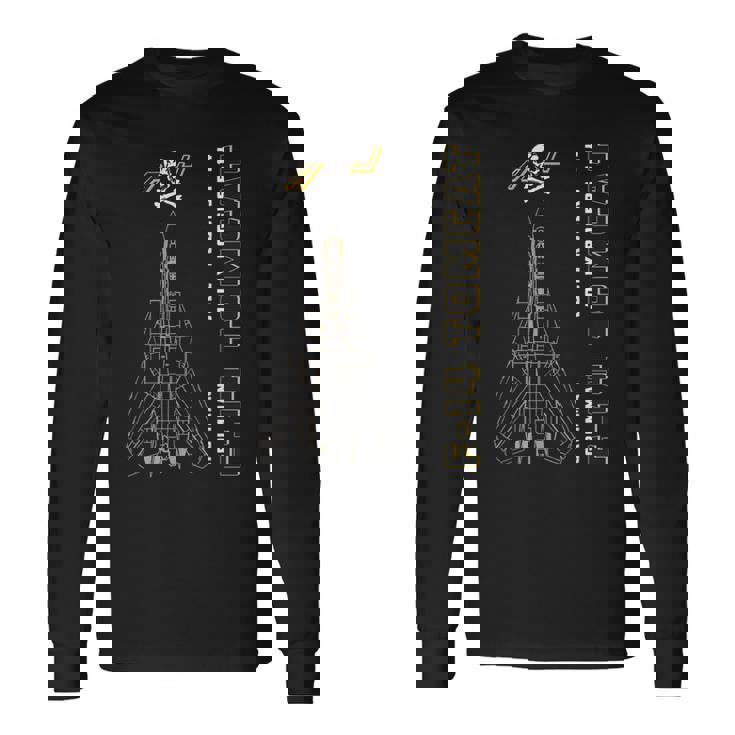 F-14 トムキャット ジョリーロジャース ジェット機プロフィールfa-103 長袖Tシャツ
