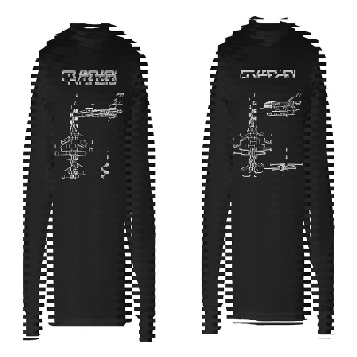 F2 日本戦闘機 長袖Tシャツ