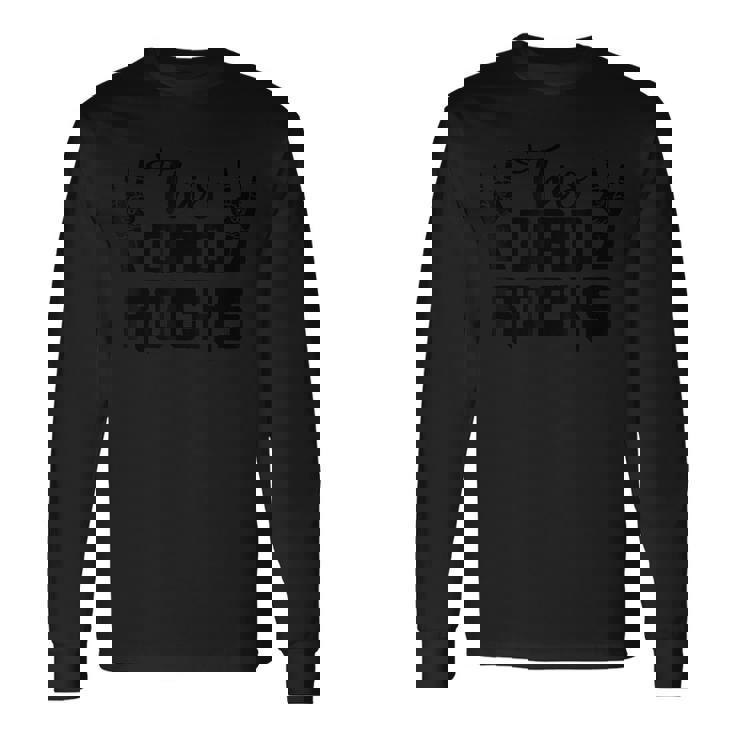 Fantastico Migliore Papà Regalo Padre Divertente Dad Rocks Maglietta a maniche lunghe