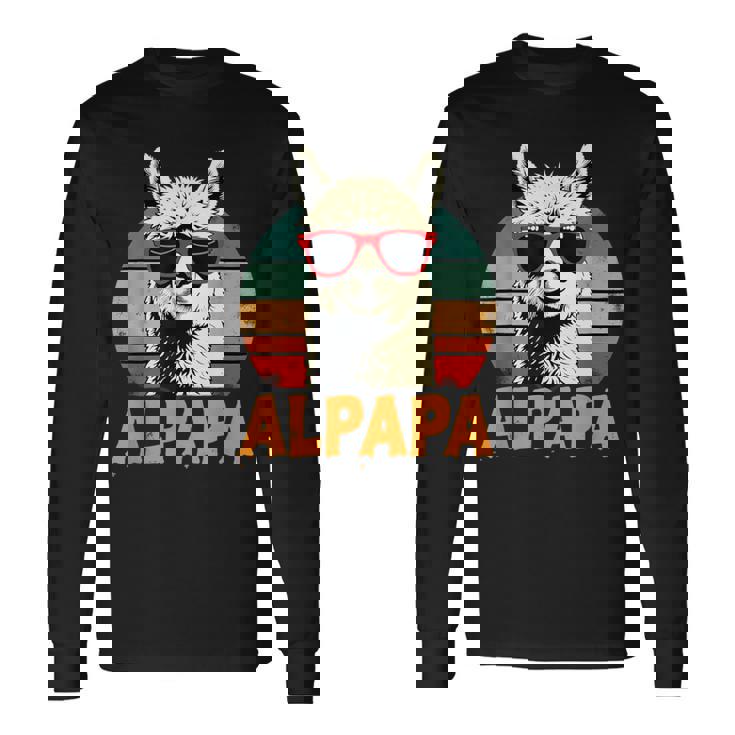 Festa Del Papà Alpapa Best Dad Alpaca Maglietta a maniche lunghe