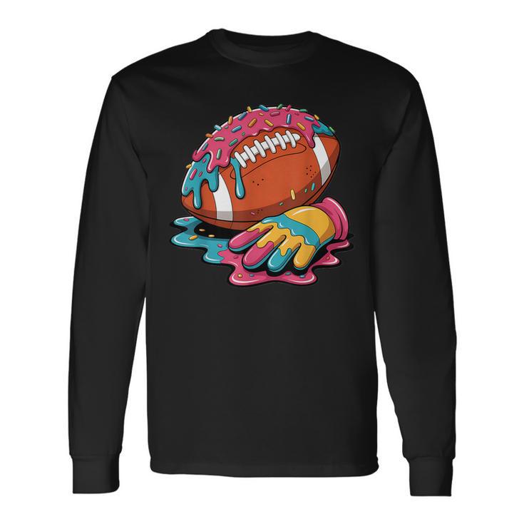 Football Drip Long Sleeve T-Shirt - Monsterry