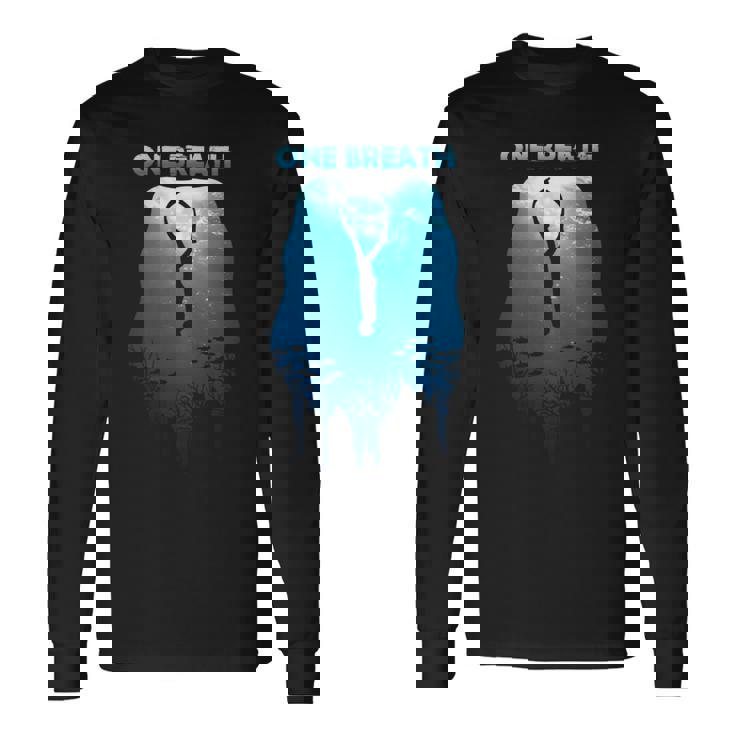 Freediving One Breath ダイビング Apnea オーシャンフリー ダイブシー 長袖tシャツ 長袖Tシャツ
