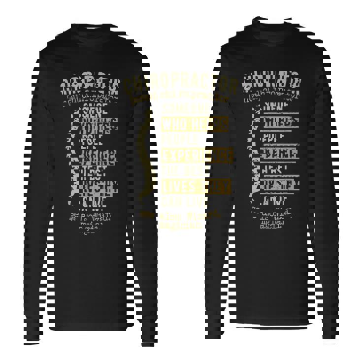 Definition カイロプラクターギフト カイロプラクター 長袖Tシャツ