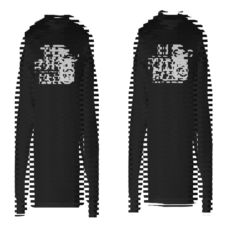 Pig Face Parody Meat Lover Outdoor 長袖tシャツ 長袖Tシャツ