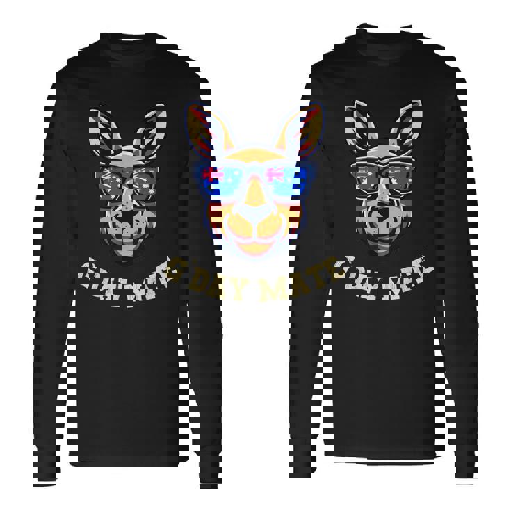G Day Mate カンガルーオーストラリア国旗シャツ オーストラリア オーストラリア 長袖Tシャツ