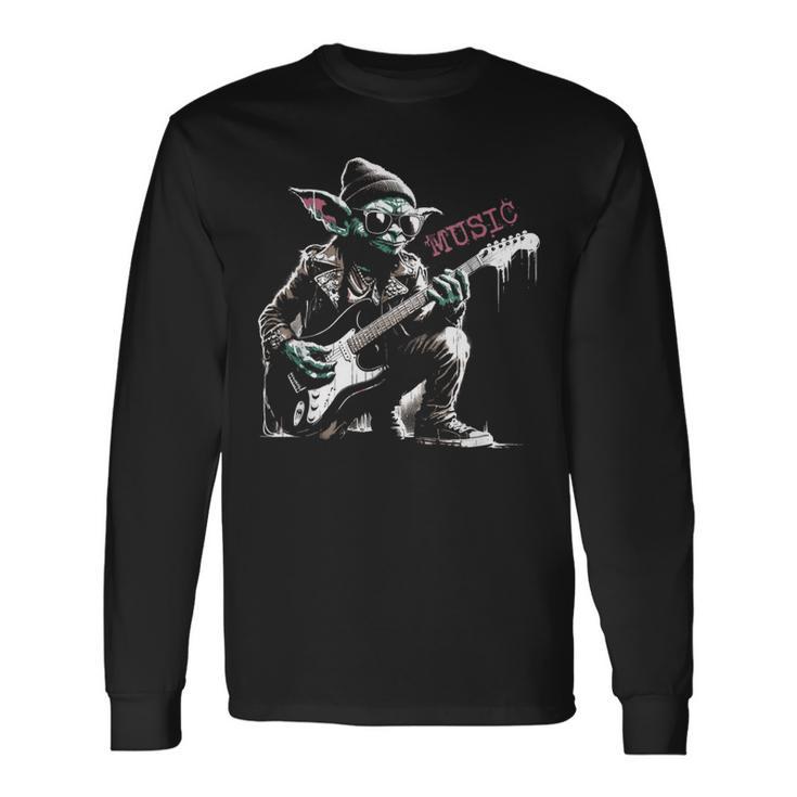 Goblin Guitarist – Guitare Gobelinintage Amateur De Musique T-shirt à manches longues