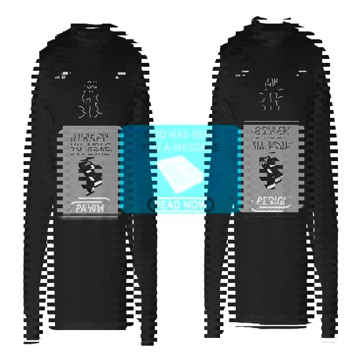 God Hased You A Message – 今すぐ読む 長袖Tシャツ