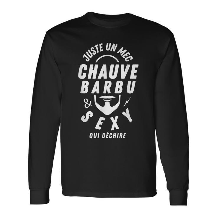 Homme Chauve Barbu Etexy Humour Homme Calvitie T-shirt à manches longues