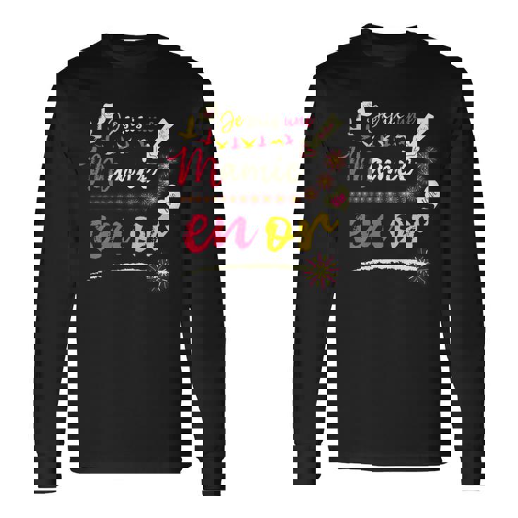 Idée Cadeau Mamie Humour Anniversaire Mamie En Or T-shirt à manches longues