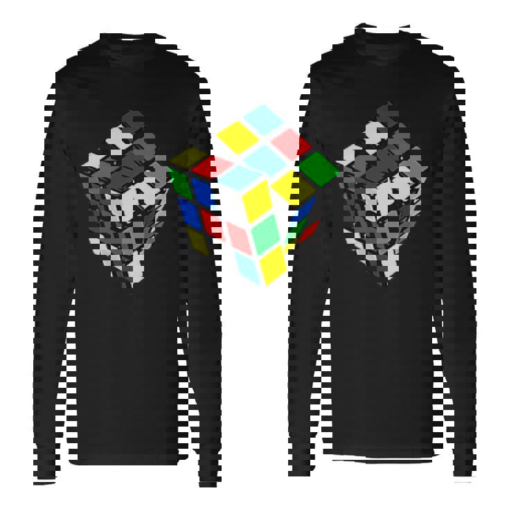 Impossible Rubik Rubix キューブポケット レトロ ゲームボーイ 長袖Tシャツ