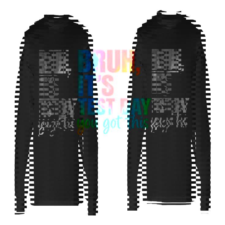 Its Test Day シャツ 学生 モチベーション ポジティブ バイブ 長袖Tシャツ