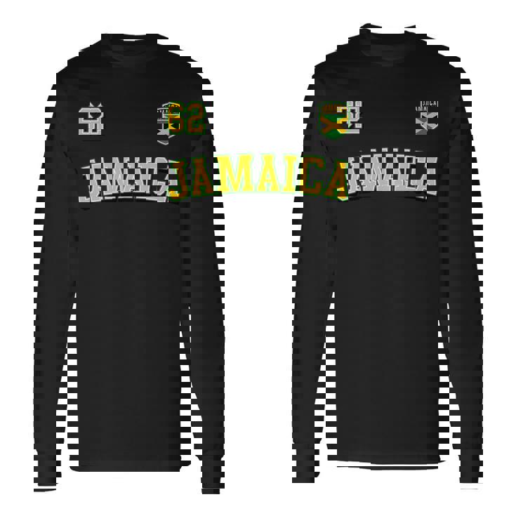 Jamaica 62 2024 年独立記念日ジャマイカ国旗ジャージ 長袖tシャツ 長袖Tシャツ