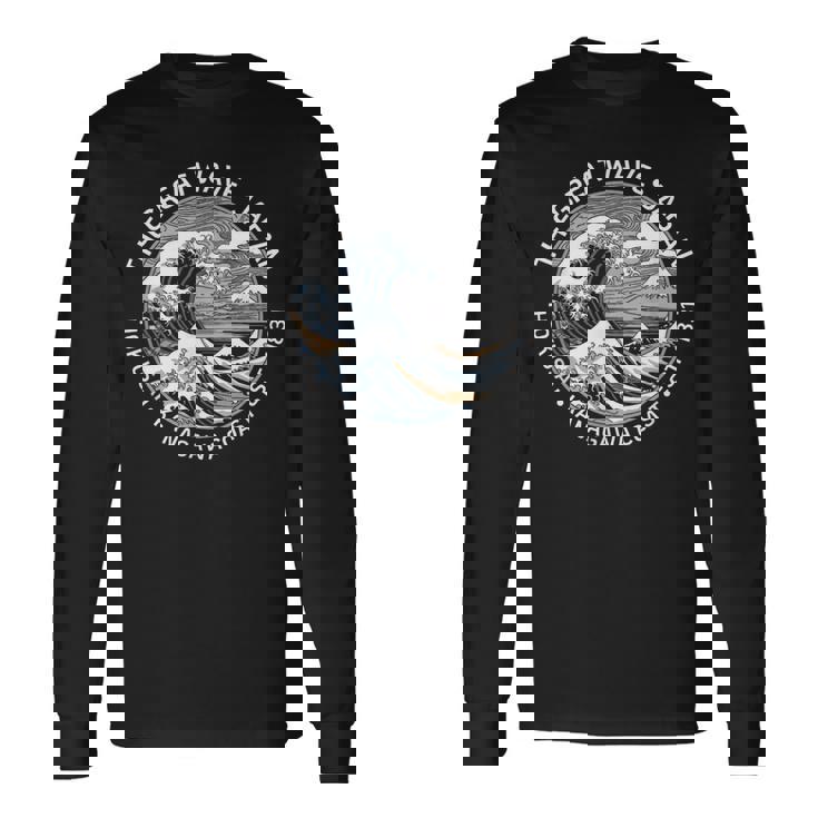 Japan Great Waveoff 神奈川 北斎 日本土産 長袖Tシャツ