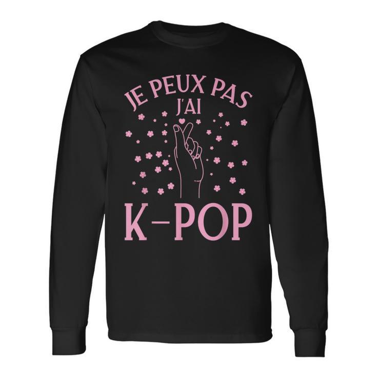 Je Peux Pas J'ai K-Pop Coréen T-shirt à manches longues