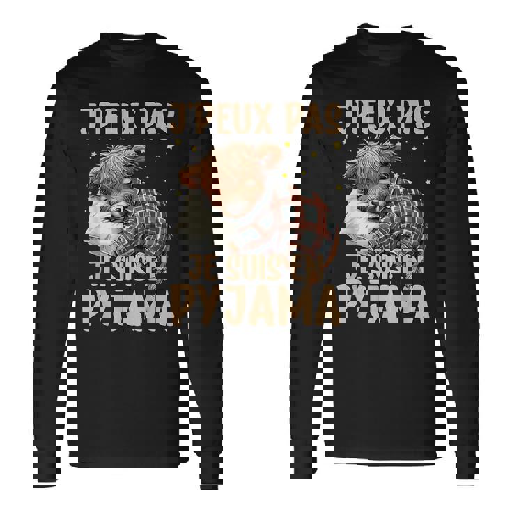 J'peux Pas Jeuis En Pyjamaache Highland Chemise De Nuit T-shirt à manches longues