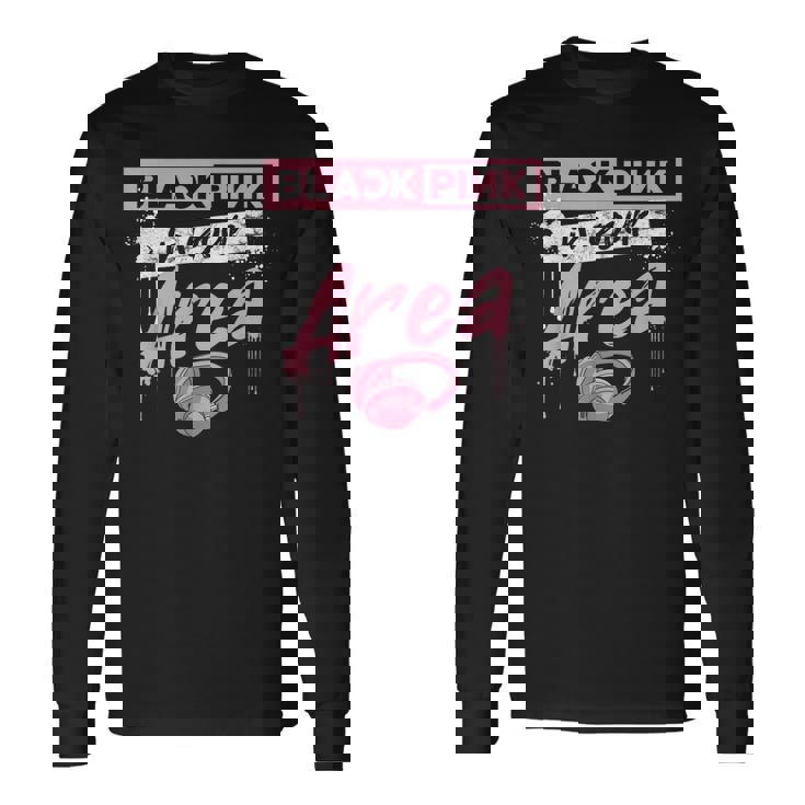 K-Pop 韓国ポップファッション ブラック ピンク 韓国 K-Pop好き向け 長袖Tシャツ