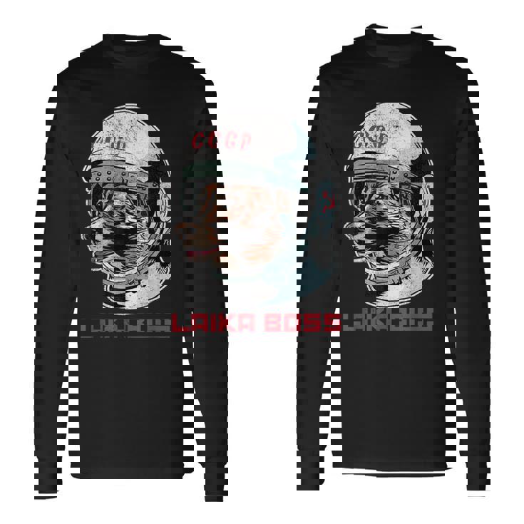 Laika Boss ヴィンテージ Cccp ソビエトロシアソ連宇宙犬 長袖Tシャツ