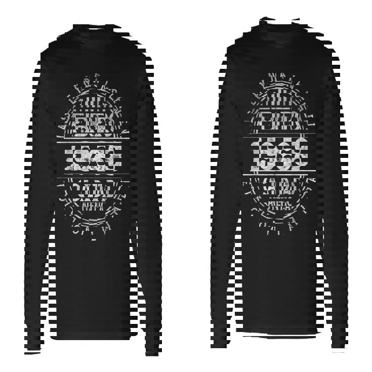 Las Leyendas Nacen En Febrero De 1968 58 Años Cumpleaños Camiseta de manga larga