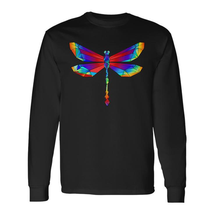 Libélula Multicolor De Polygon I Geometría I Libélula I Camiseta de manga larga Ideas de regalos