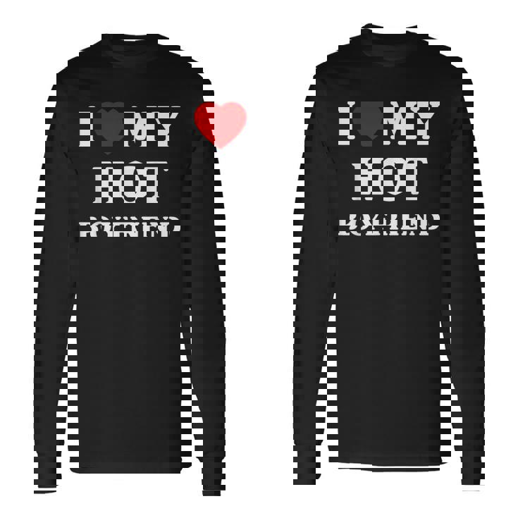 I Love My Hot Boyfriend シャツ マッチング I Heart My Boyfriend 長袖Tシャツ