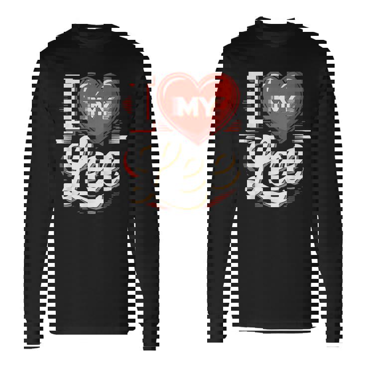 I Love My Lee 名前 Lee 長袖Tシャツ