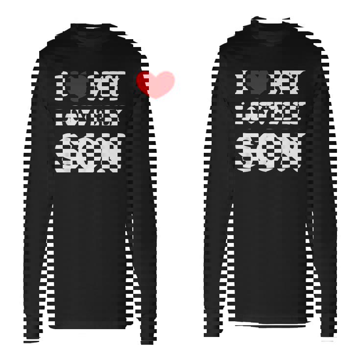 I Love My Lovelyon 愛しい息子を愛しています 長袖Tシャツ