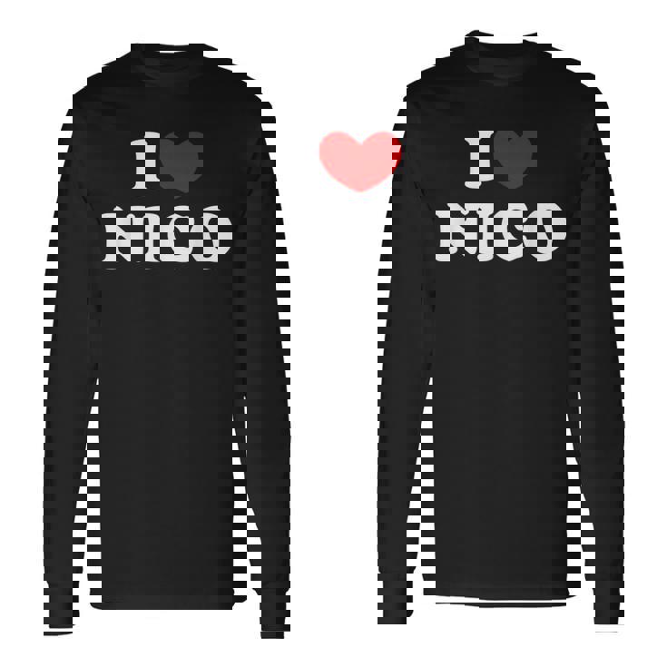 I Love Nico Amo Nico Camiseta de manga larga