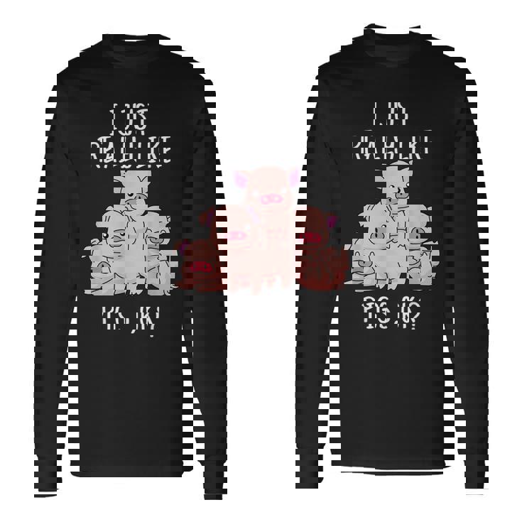 Love Pig シャツ レディース 豚 ギフト 豚 メンズ キュート 豚 長袖Tシャツ