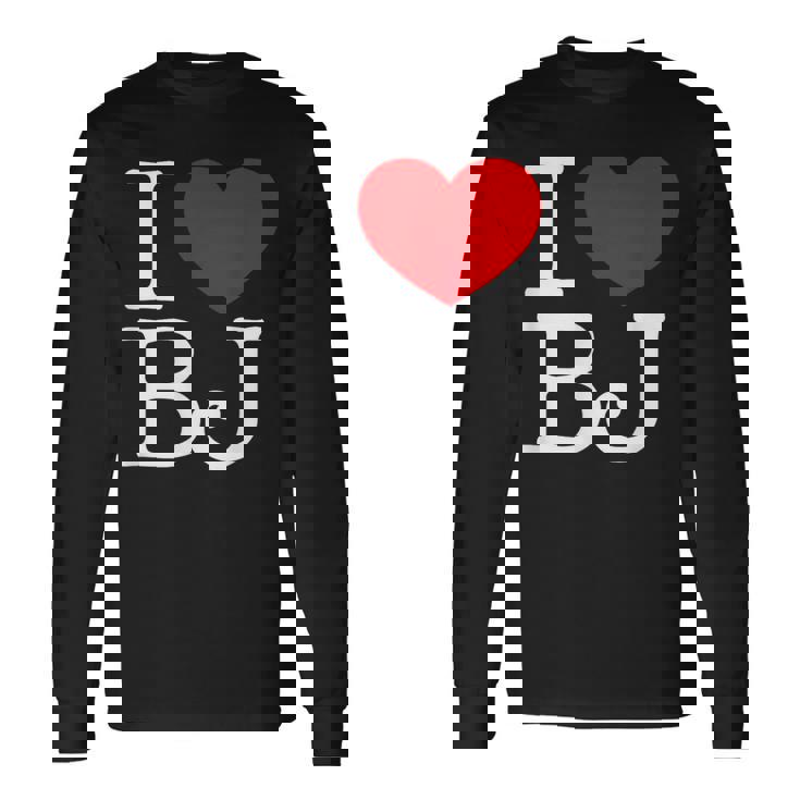 I Love ハート Bj 長袖Tシャツ