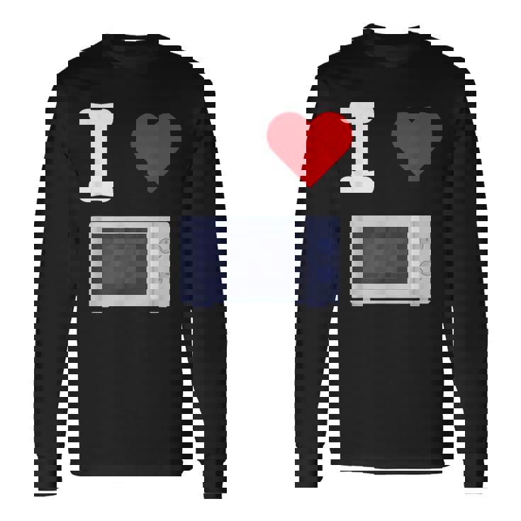 I Love 電子レンジ オーブン 料理 暖房 食品 キッチン 家電 長袖Tシャツ