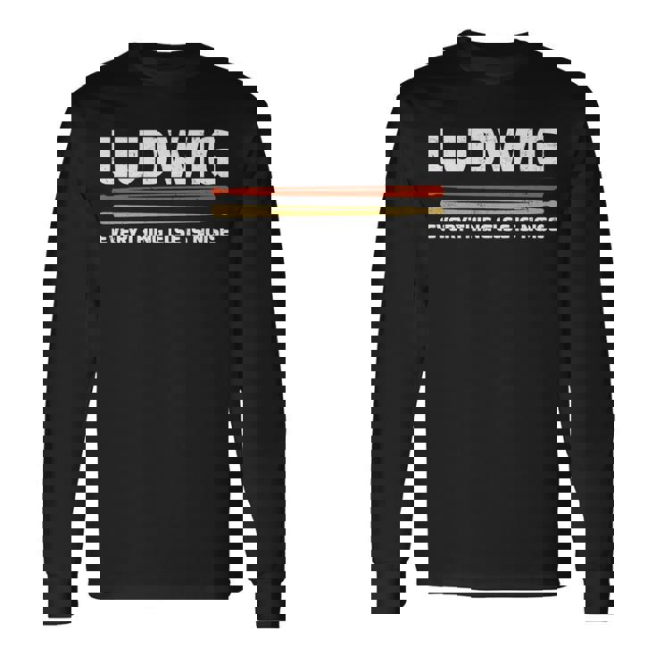 Ludwig Everything Else Is Noise クラシック音楽ドラムスティック 長袖tシャツ 長袖Tシャツ