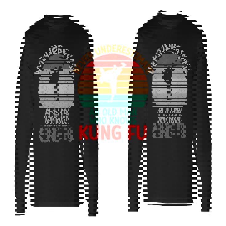Maiottovalutare Unecchio Che Conosce Il Kung Fu Maglietta a maniche lunghe