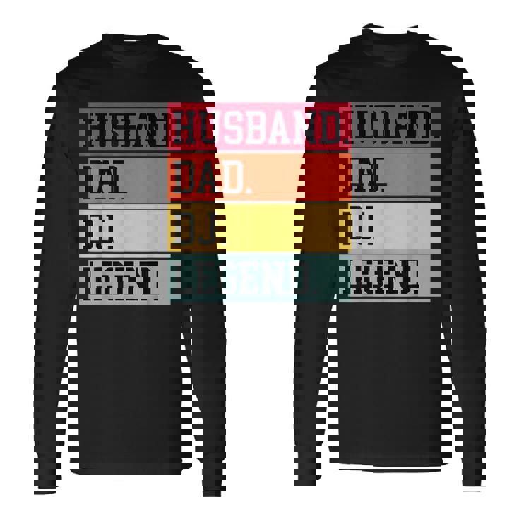 Marito Papà Dj Leggenda Divertente Dj Disc Music Lover Maglietta a maniche lunghe