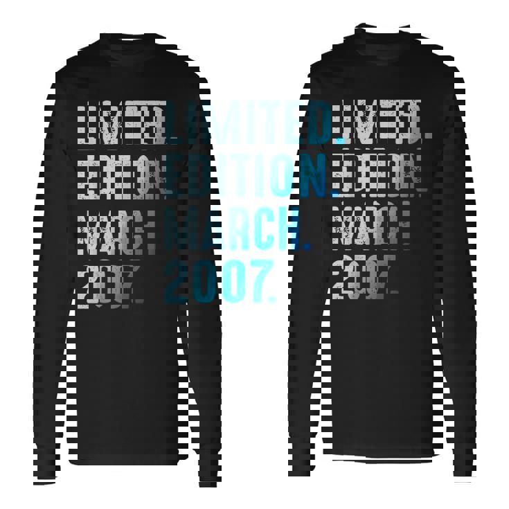 Mars 2007 Année 2007 Anniversaire 2007 Édition Limitée T-shirt à manches longues