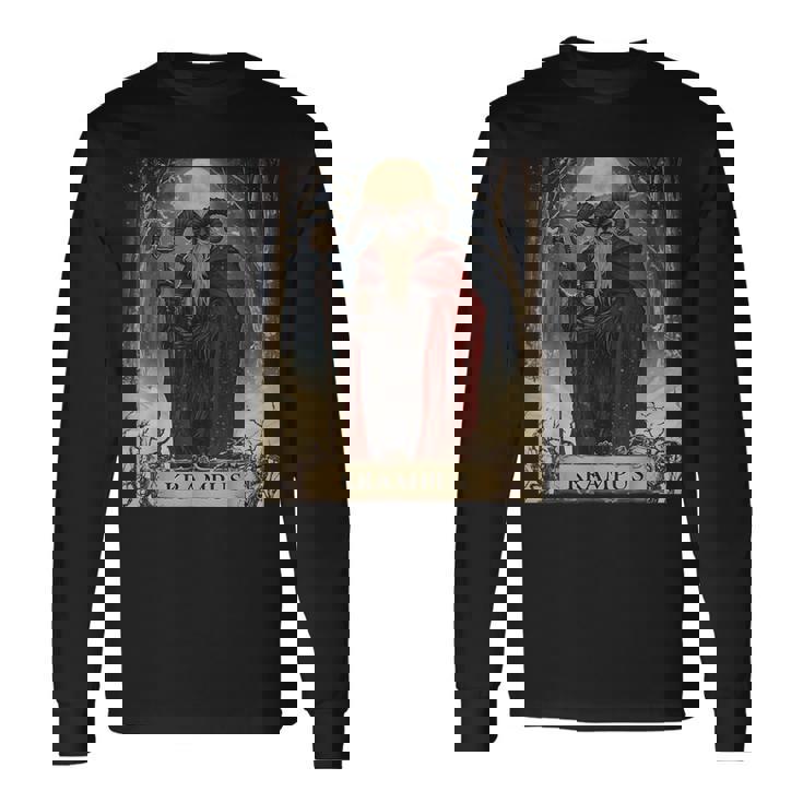 Merry Krampus Pajama Christmas Horror Ugly Sweater Long Sleeve T-Shirt