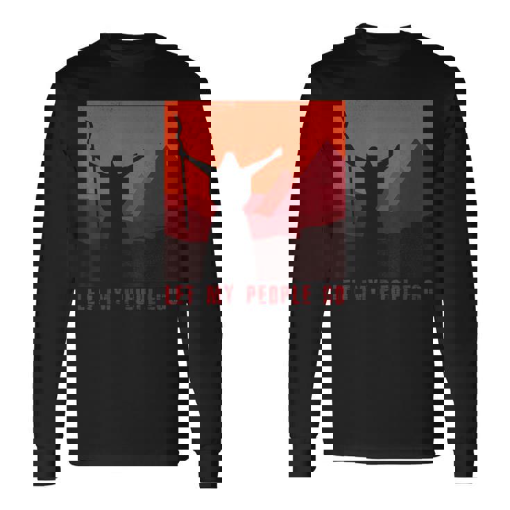 Moses Parts The Redea ユダヤ人 過越祭 ホリデー 長袖Tシャツ