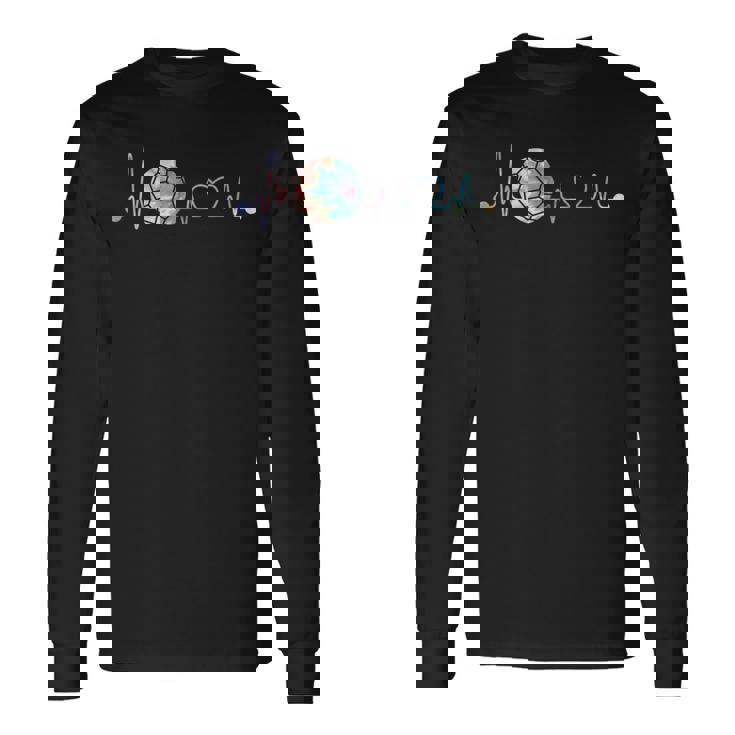 Motif Tie-Dye Amusant Pour Joueur De Handball T-shirt à manches longues